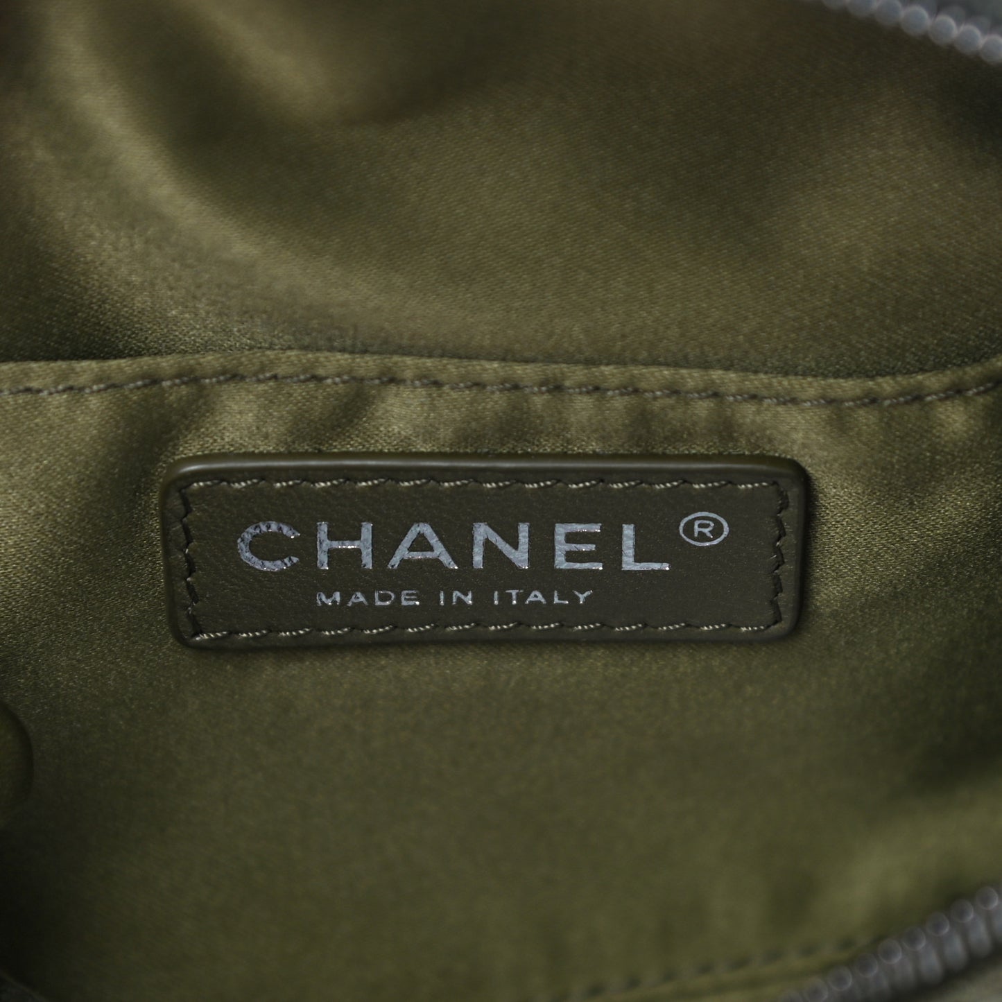 Canvas Lambskin Quilted Coco Cuba Charms Waist Bag Khaki