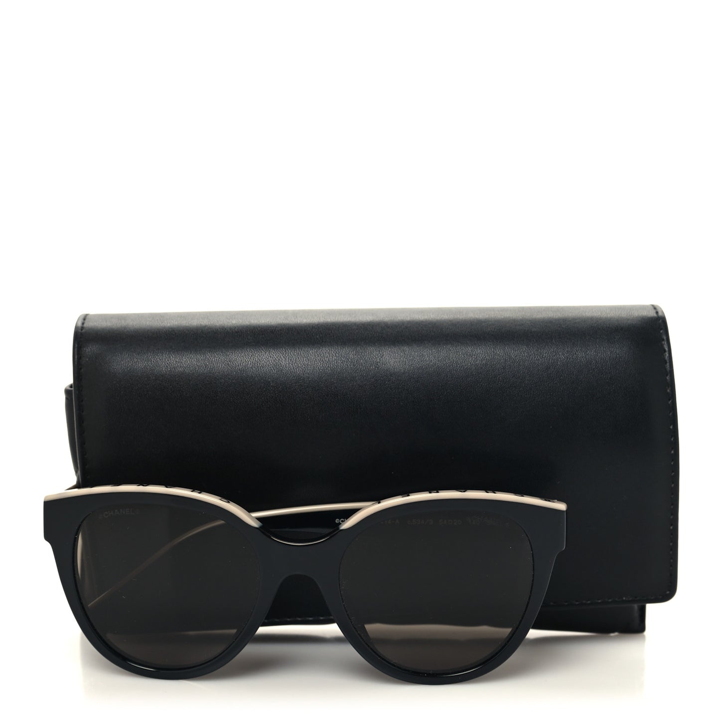 Acetate CC Butterfly Sunglasses 5414-A Black Beige