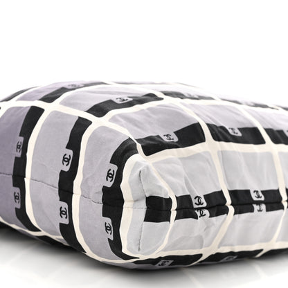 Chanel Jersey Fabric Quilted Foldable Tote With Chain Black Multicolor 14 of 19