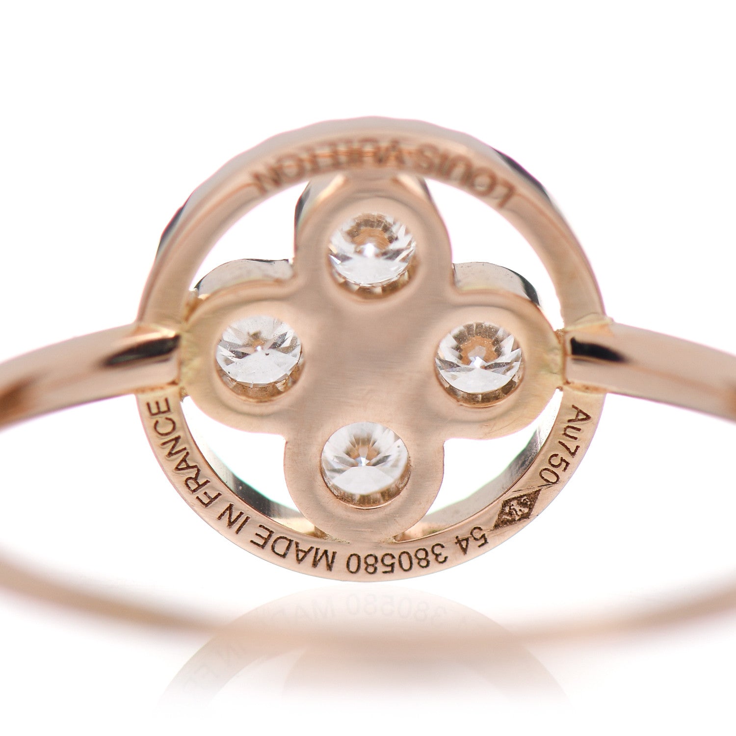 Louis Vuitton 18K Pink Gold Diamond Blossom BB Ring 53 6.25 5 of 5
