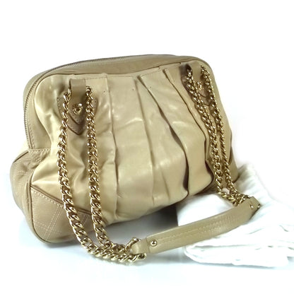 Marc Jacobs Leather Pleated Little Gordon Shoulder Bag Stone 3 of 11