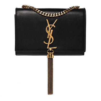 Saint Laurent Calfskin Small Classic Monogram Kate Tassel Satchel Black 1 of 17