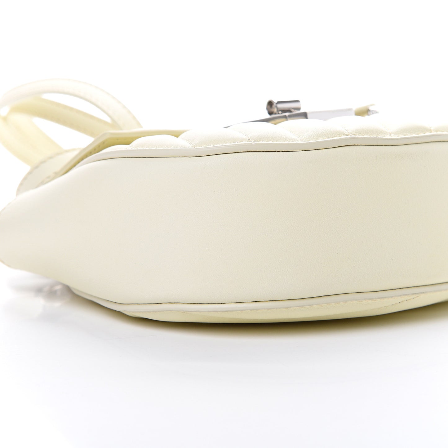 Calfskin Quilted Mini Drew Bijou Shoulder Bag Natural White