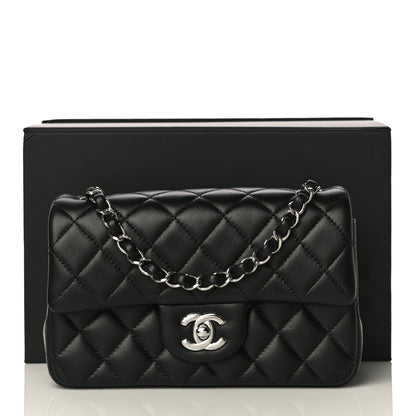Chanel Lambskin Quilted Mini Rectangular Flap Black 15 of 15