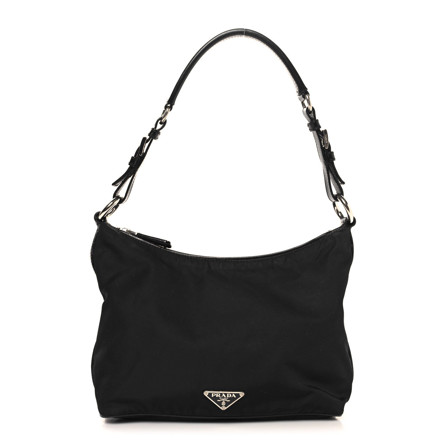 Prada Tessuto Nylon Vitello Hobo Black 1 of 11