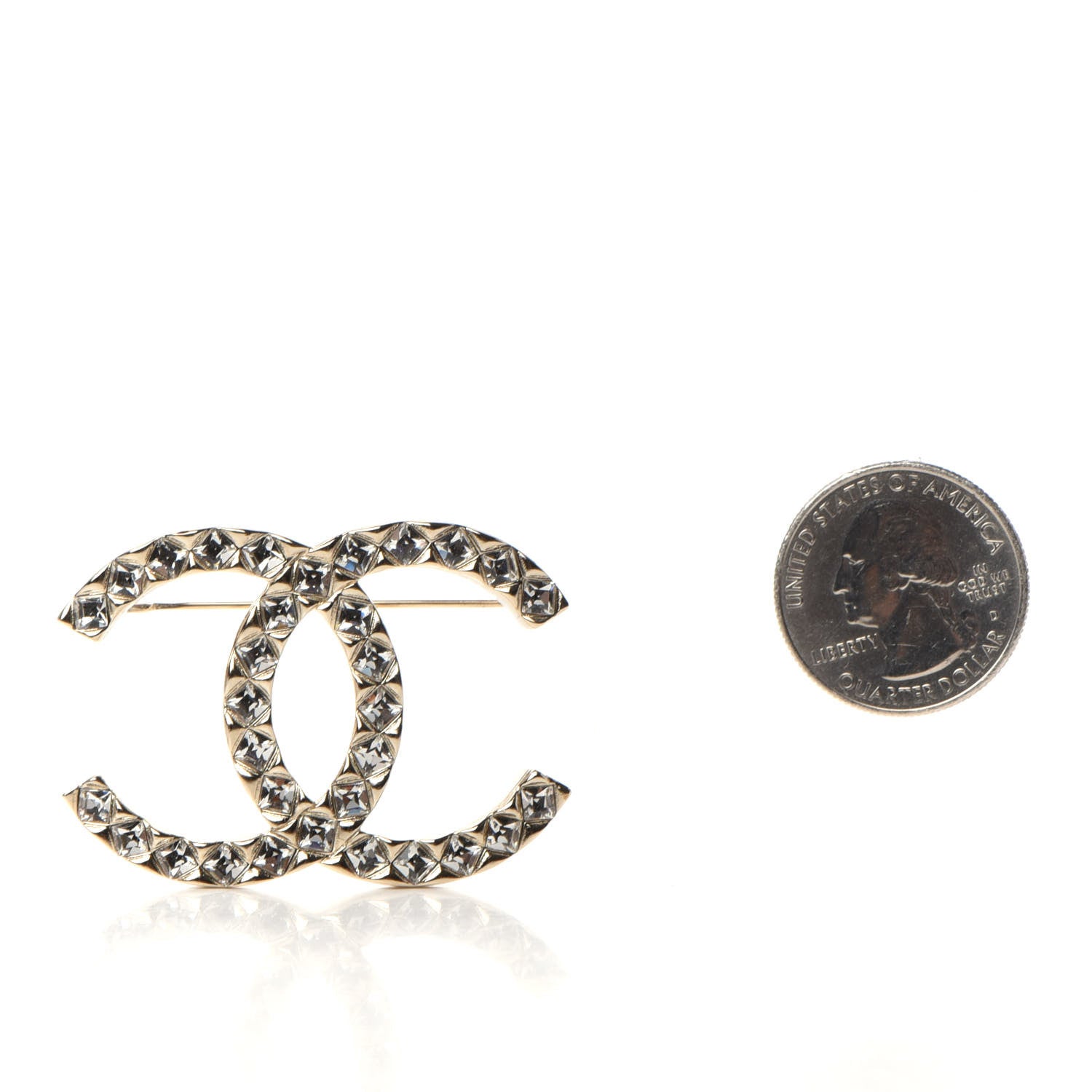 Chanel Baguette Crystal High Society CC Brooch Gold 3 of 6