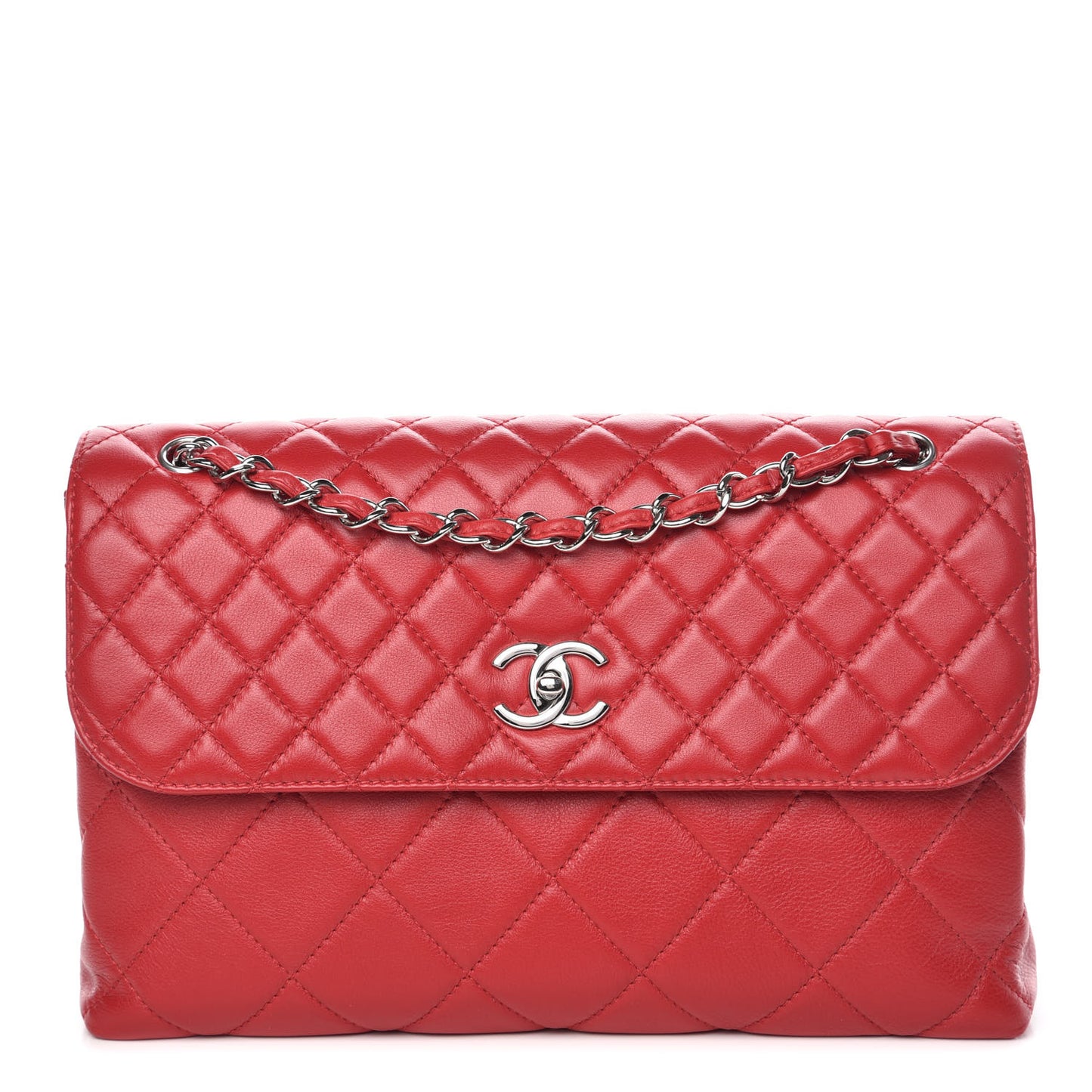Calfskin Quilted In The Business Flap Red