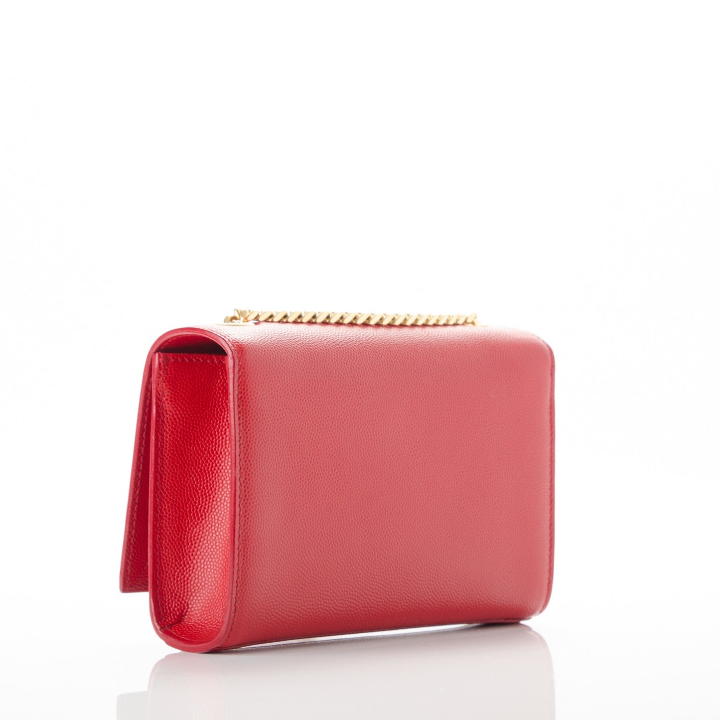 Grain De Poudre Small Classic Monogram Satchel Vermillion