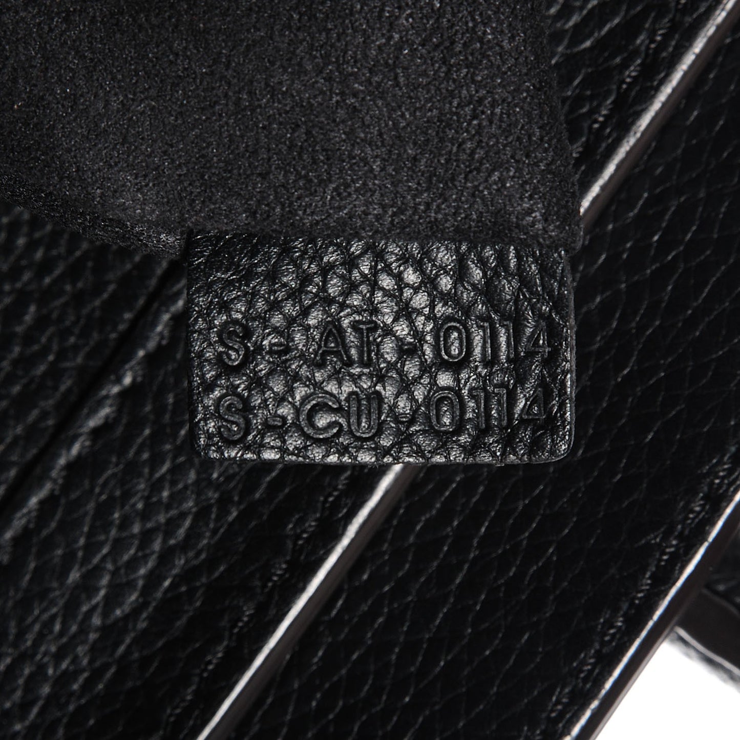 Drummed Calfskin Mini Luggage Black