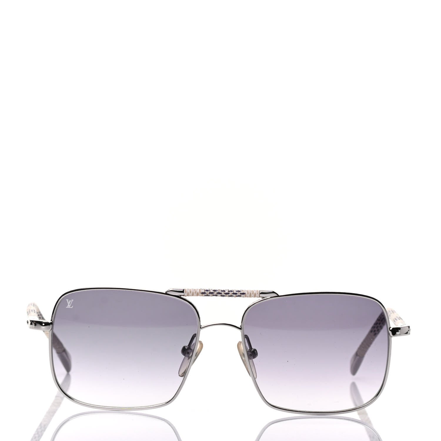 Louis Vuitton Damier Azur Conspiration Pilote Aviator Sunglasses Z0297U 2 of 6
