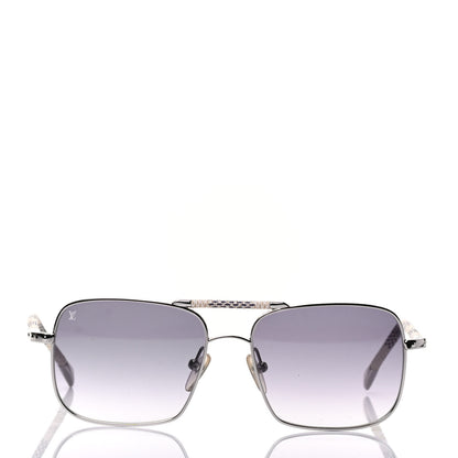 Louis Vuitton Damier Azur Conspiration Pilote Aviator Sunglasses Z0297U 2 of 6