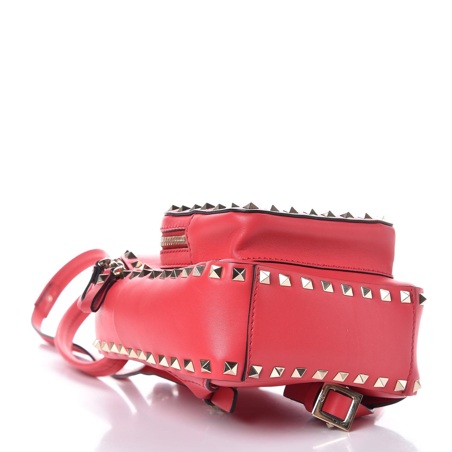 Calfskin Mini Rockstud Backpack Deep Fuxia