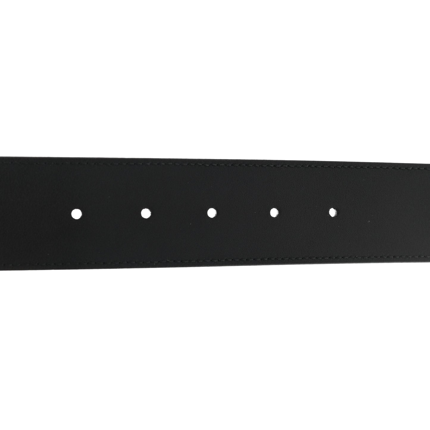 Moon Calfskin Pearl Double G 40mm Belt 100 40 Black Cream