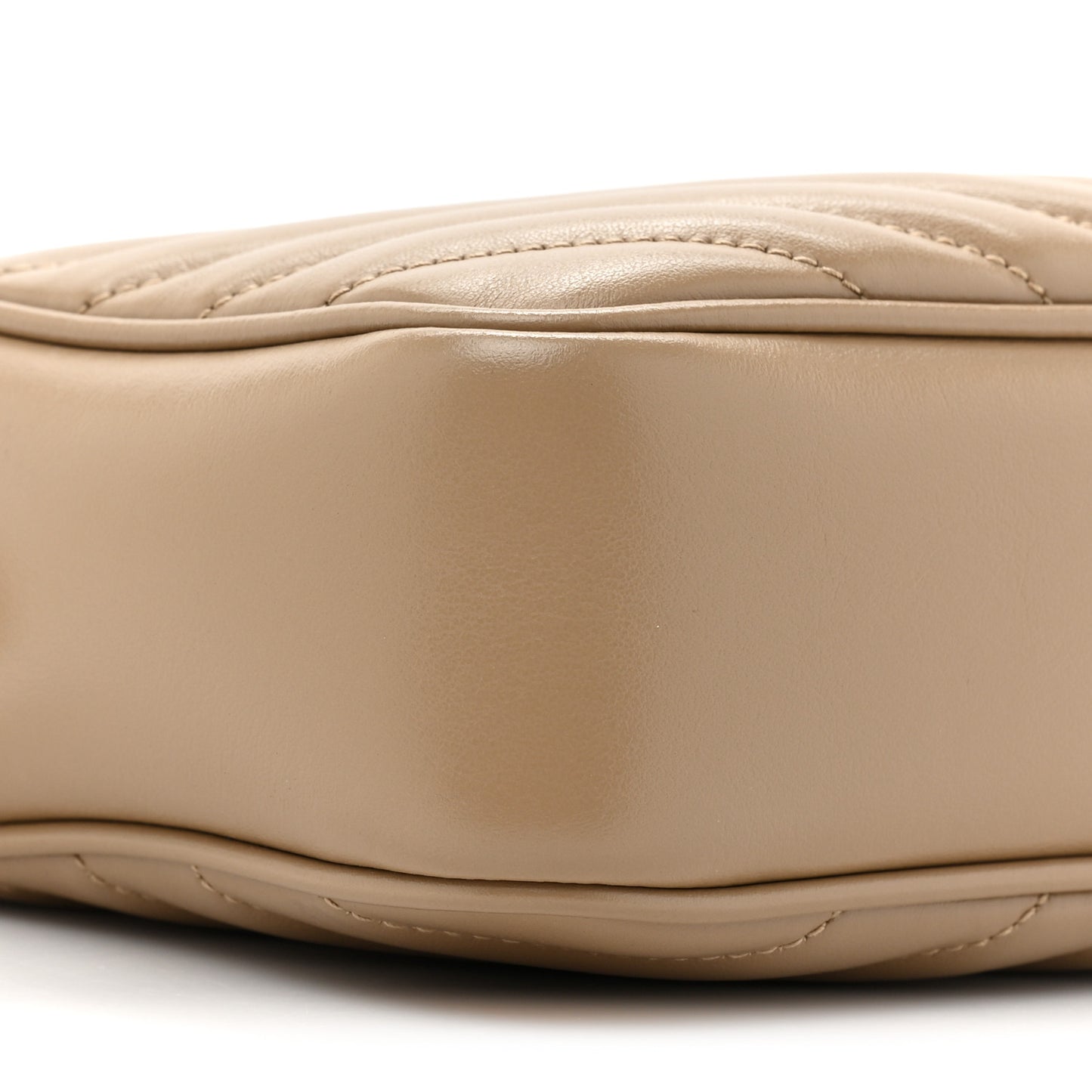 Calfskin Matelasse Monogram Lou Camera Bag Dark Beige