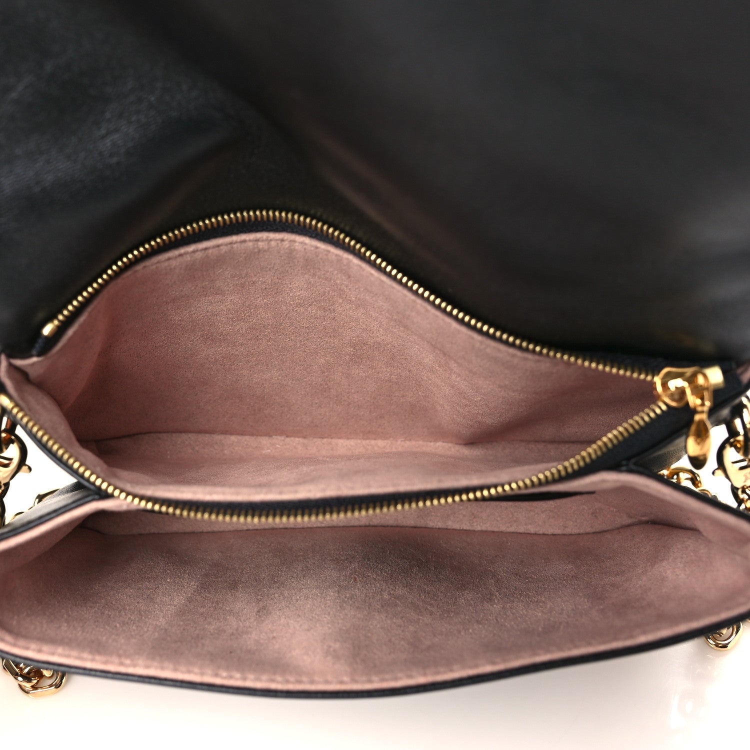 Louis Vuitton Lambskin Embossed Monogram Pochette Coussin Black 5 of 8
