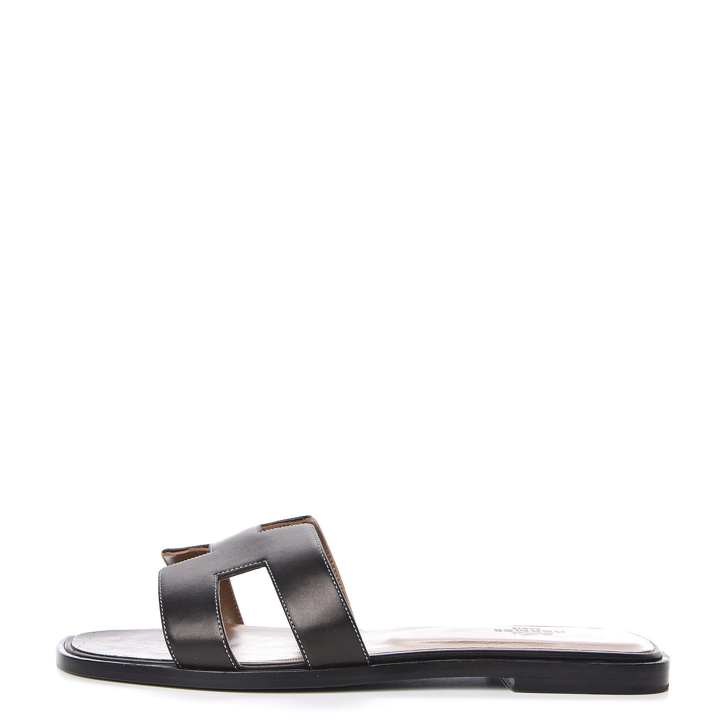Box Calfskin Oran Sandals 39 Black