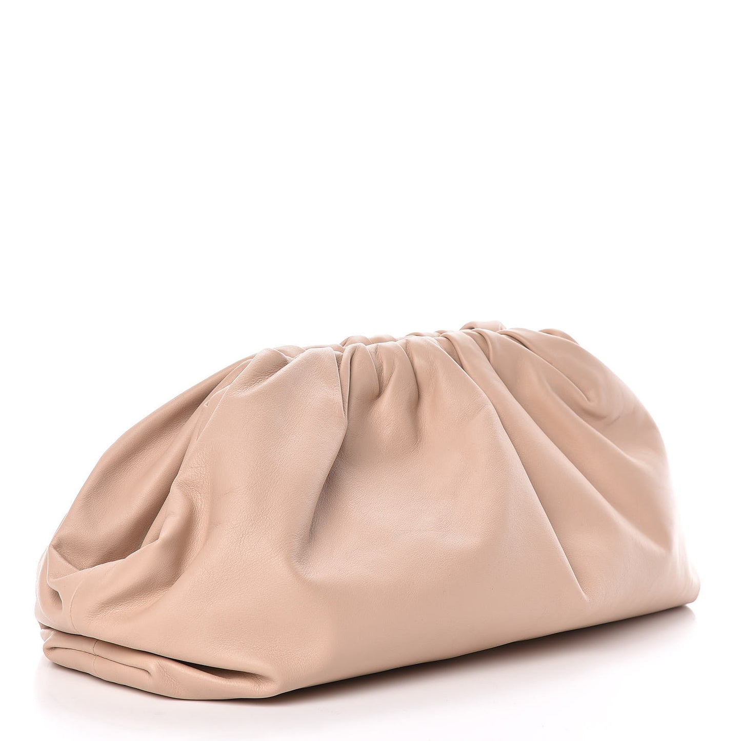 Smooth Butter Calf The Pouch Oversized Clutch Nude
