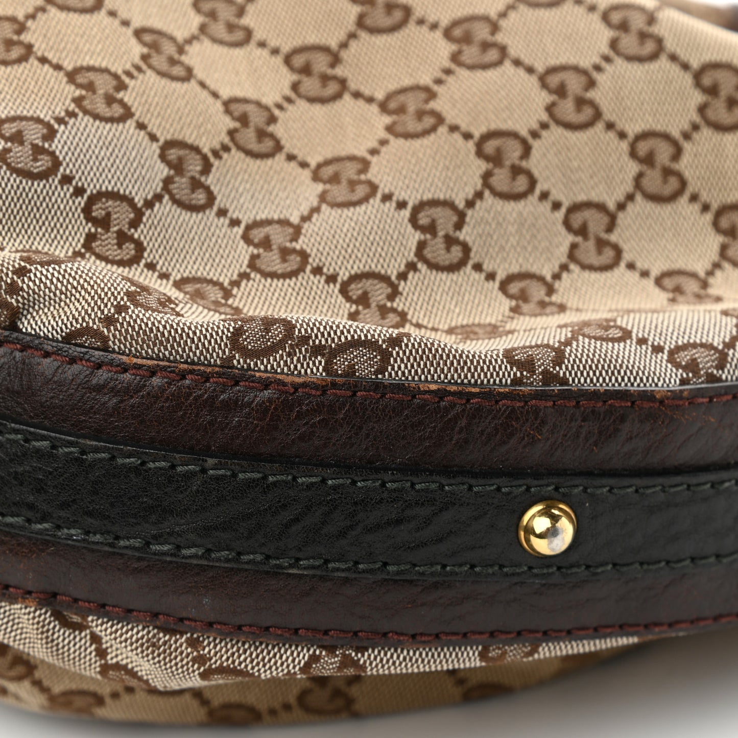 Monogram Medium Interlocking Hobo Dark Brown