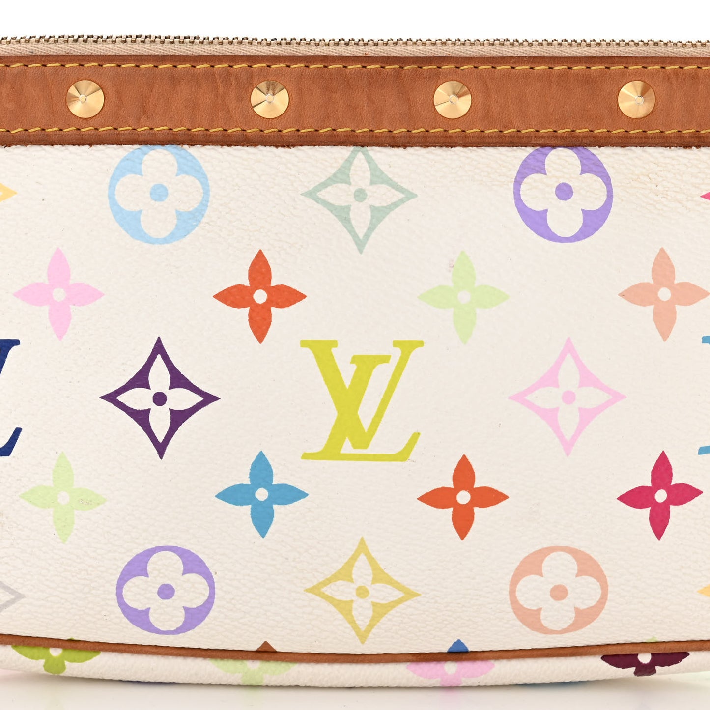 Monogram Multicolor Pochette Accessories White
