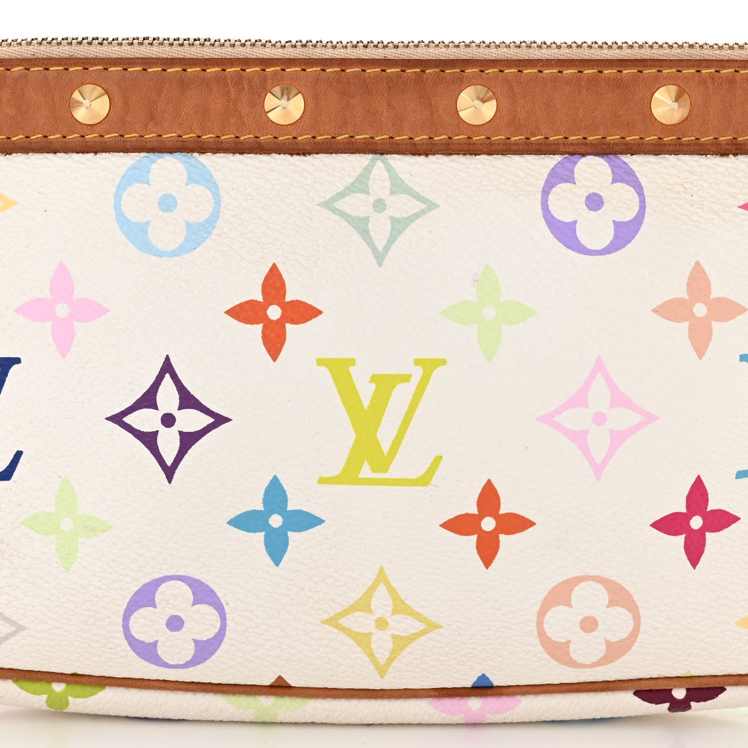 Louis Vuitton Monogram Multicolor Pochette Accessories White 8 of 10