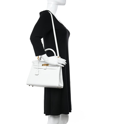 Hermes Evercolor Kelly Retourne 28 White 2 of 11