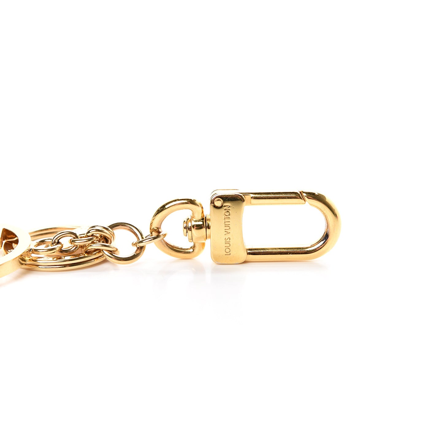 LV Circle Bag Charm Key Holder Gold