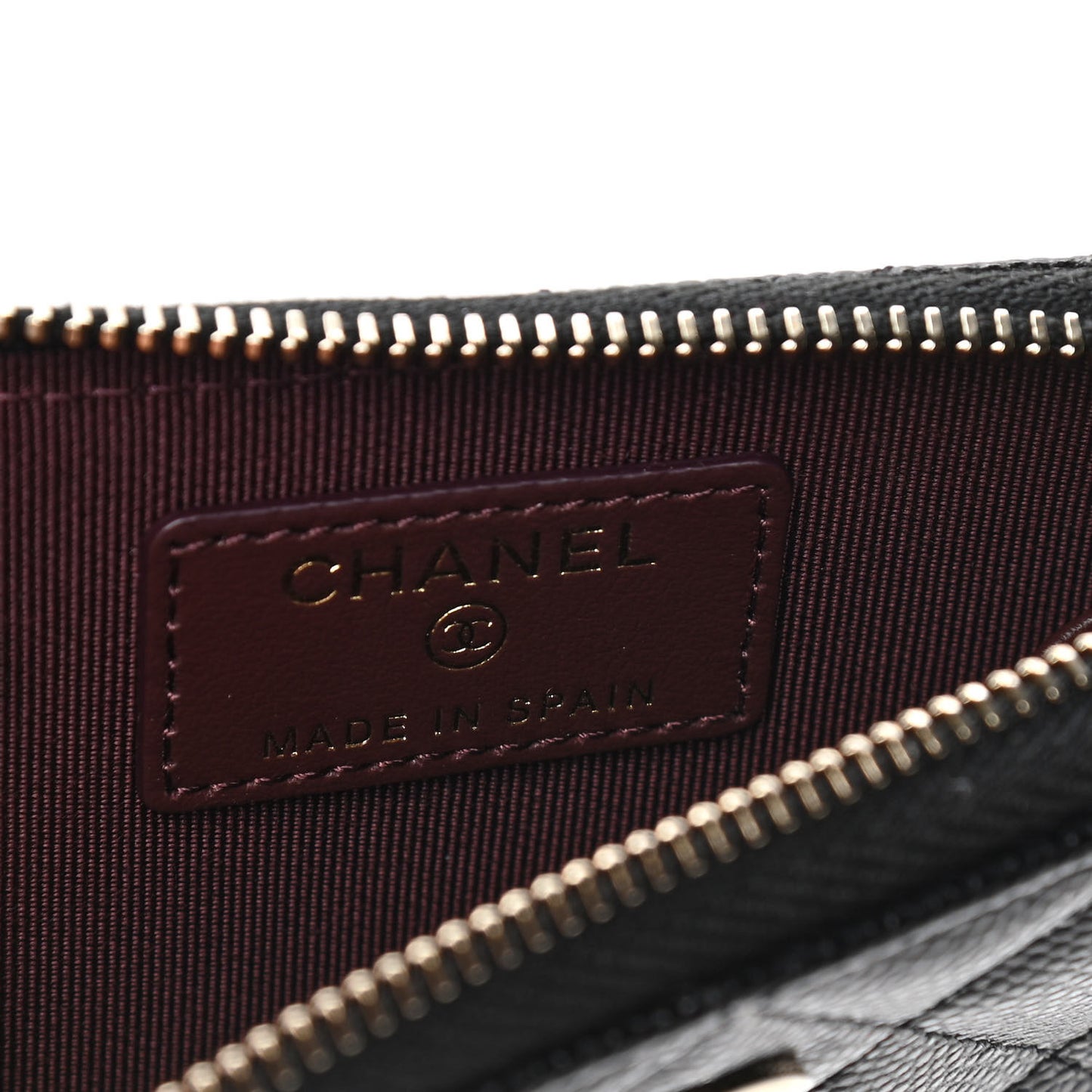 Caviar Quilted Zipped Key Holder Case Black
