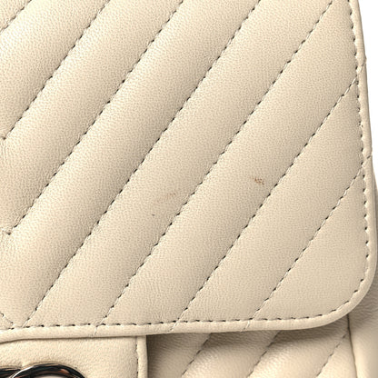 Chanel Lambskin Chevron Quilted Mini Square Flap White 11 of 11