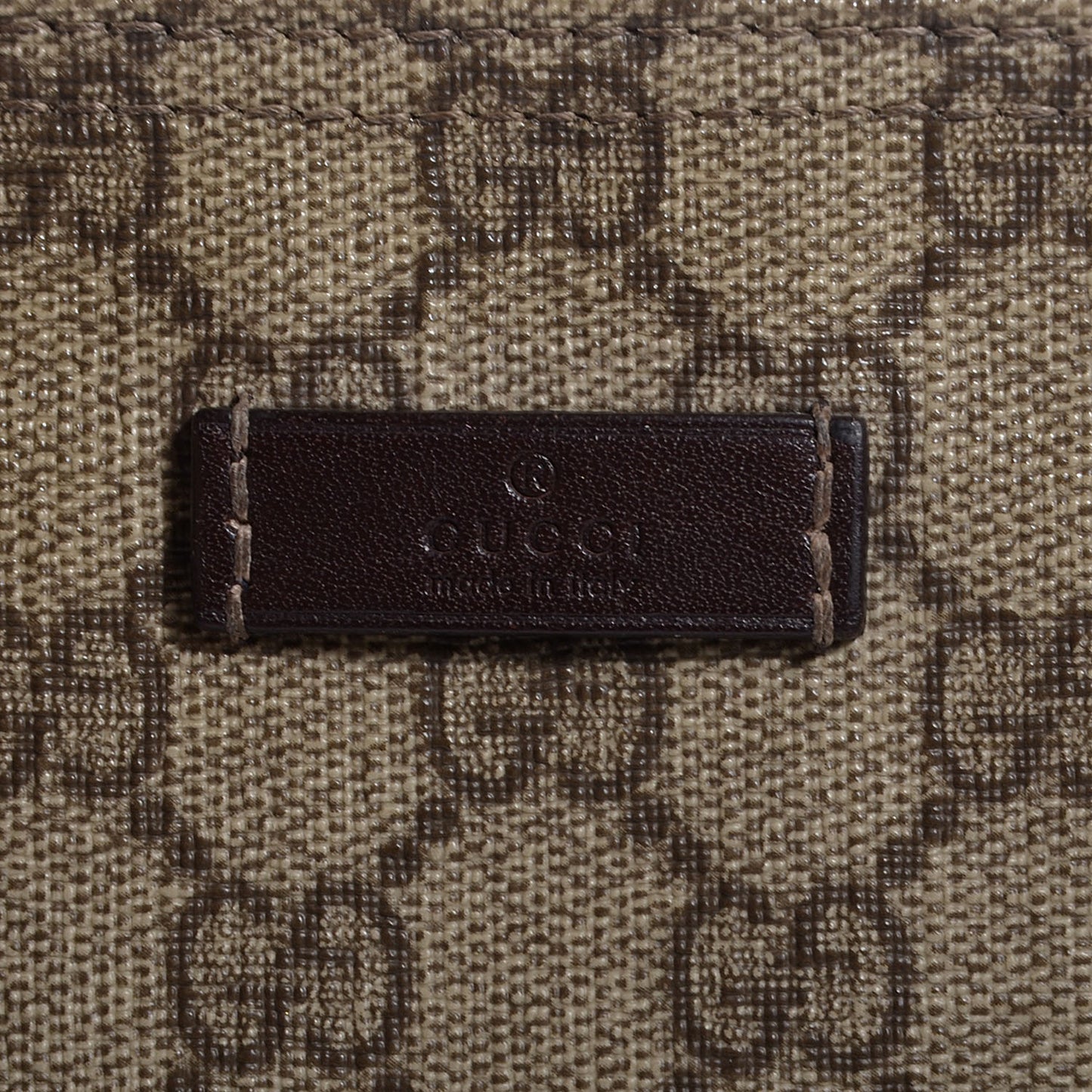 GG Plus Monogram Large Flat Messenger Bag Beige Brown