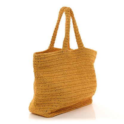 Saint Laurent Raffia Rive Gauche Tote Yellow 3 of 10