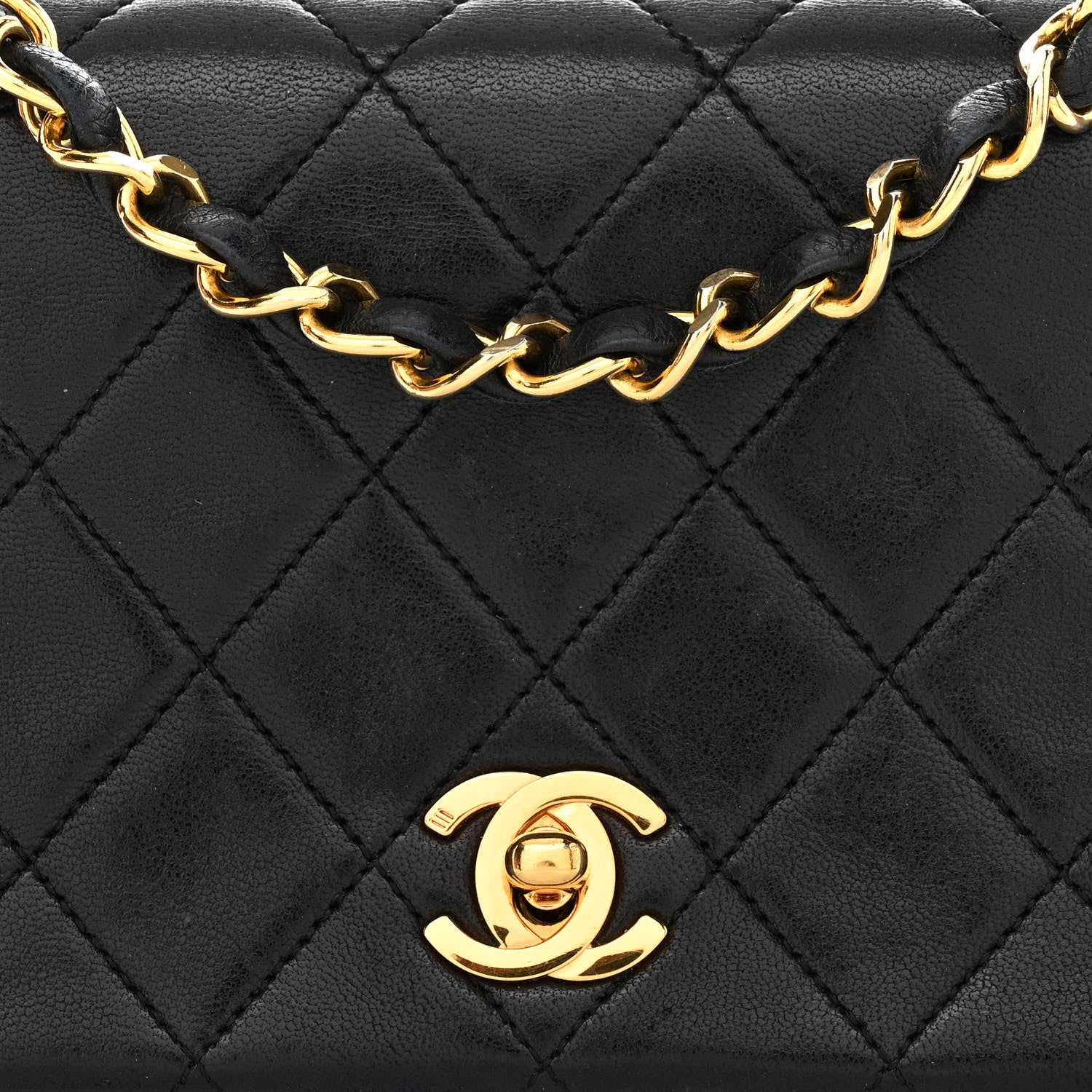 Chanel Lambskin Quilted Small Single Flap Black 8 of 12