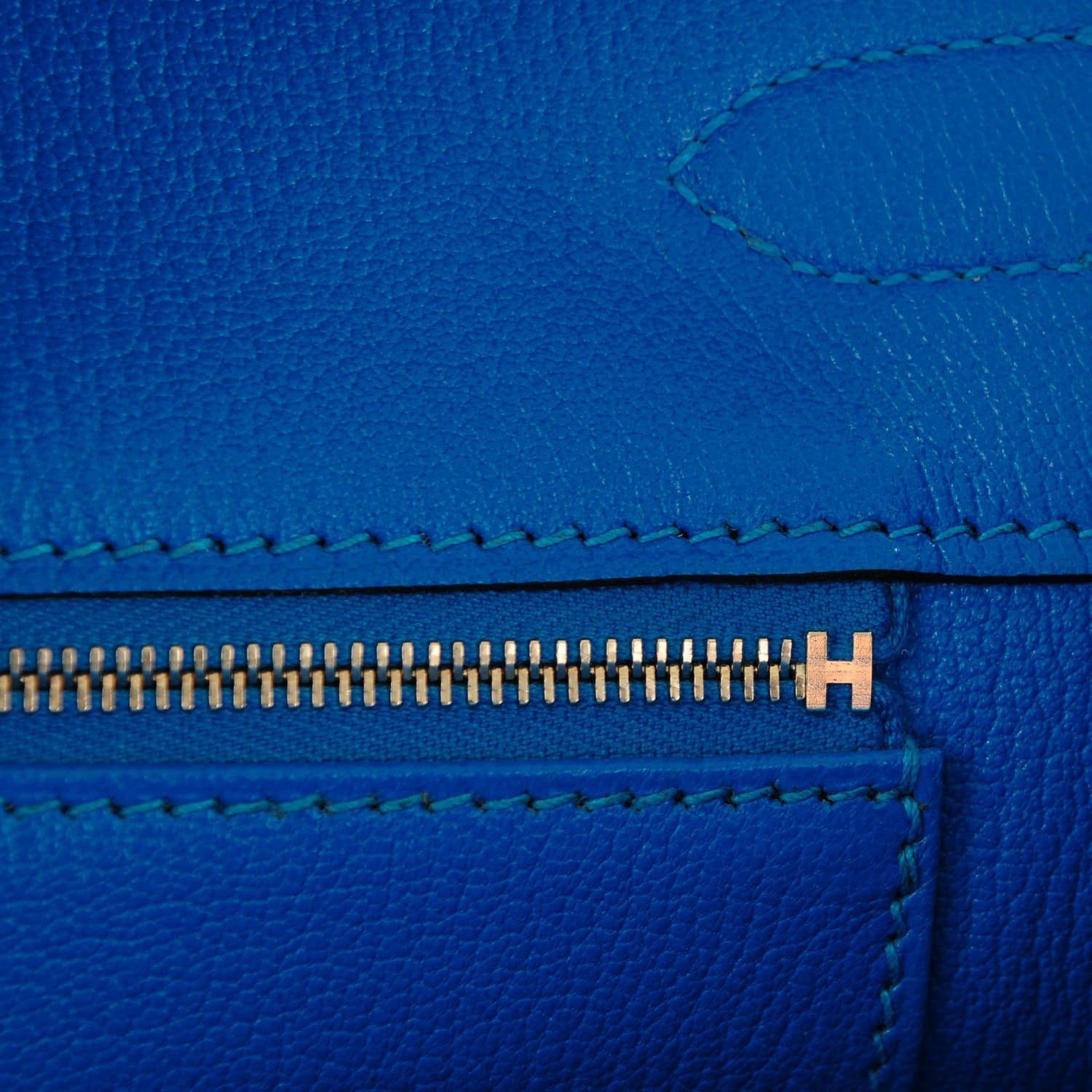 Hermes Taurillon Clemence Birkin 35 Bleu Hydra 12 of 27