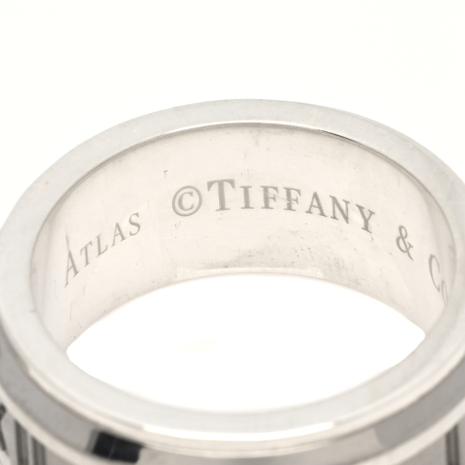 Tiffany Sterling Silver Titanium Atlas Band Ring 53 6.25 5 of 6