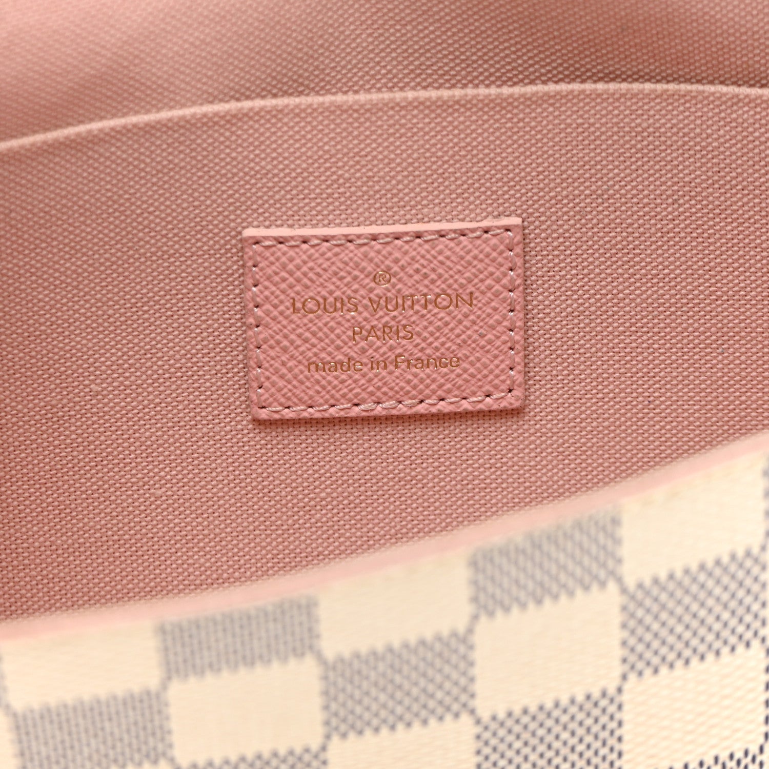 Louis Vuitton Damier Azur Calfskin Pochette Felicie Eau De Rose 6 of 10