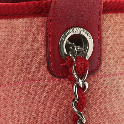 Chanel Canvas Medium Deauville Tote Red 13 of 16