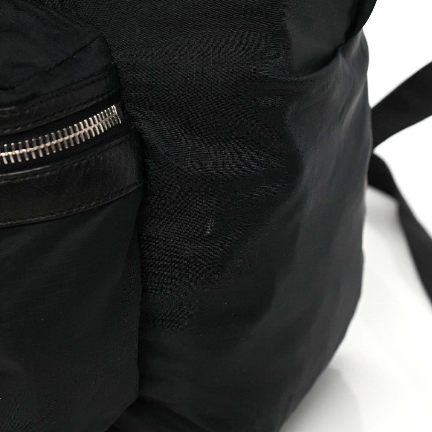 Nylon City Fold Up Backpack Belt Bag Black