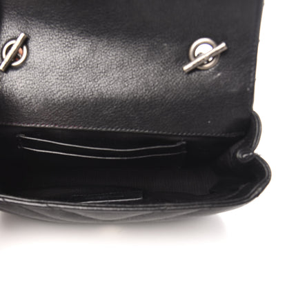Saint Laurent Sheepskin Matelasse Chevron Monogram Classic Baby Chain Bag Black 5 of 11