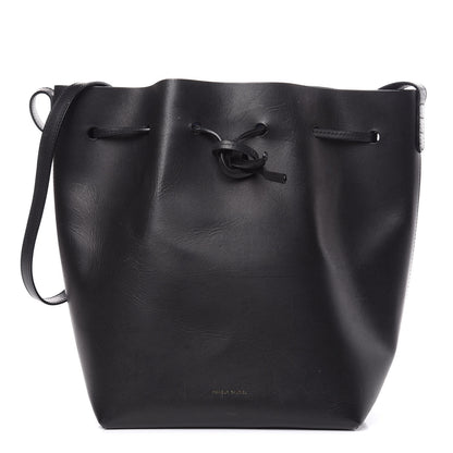 Mansur Gavriel Vegetable Tanned Calfskin Bucket Bag Black Blu 1 of 13
