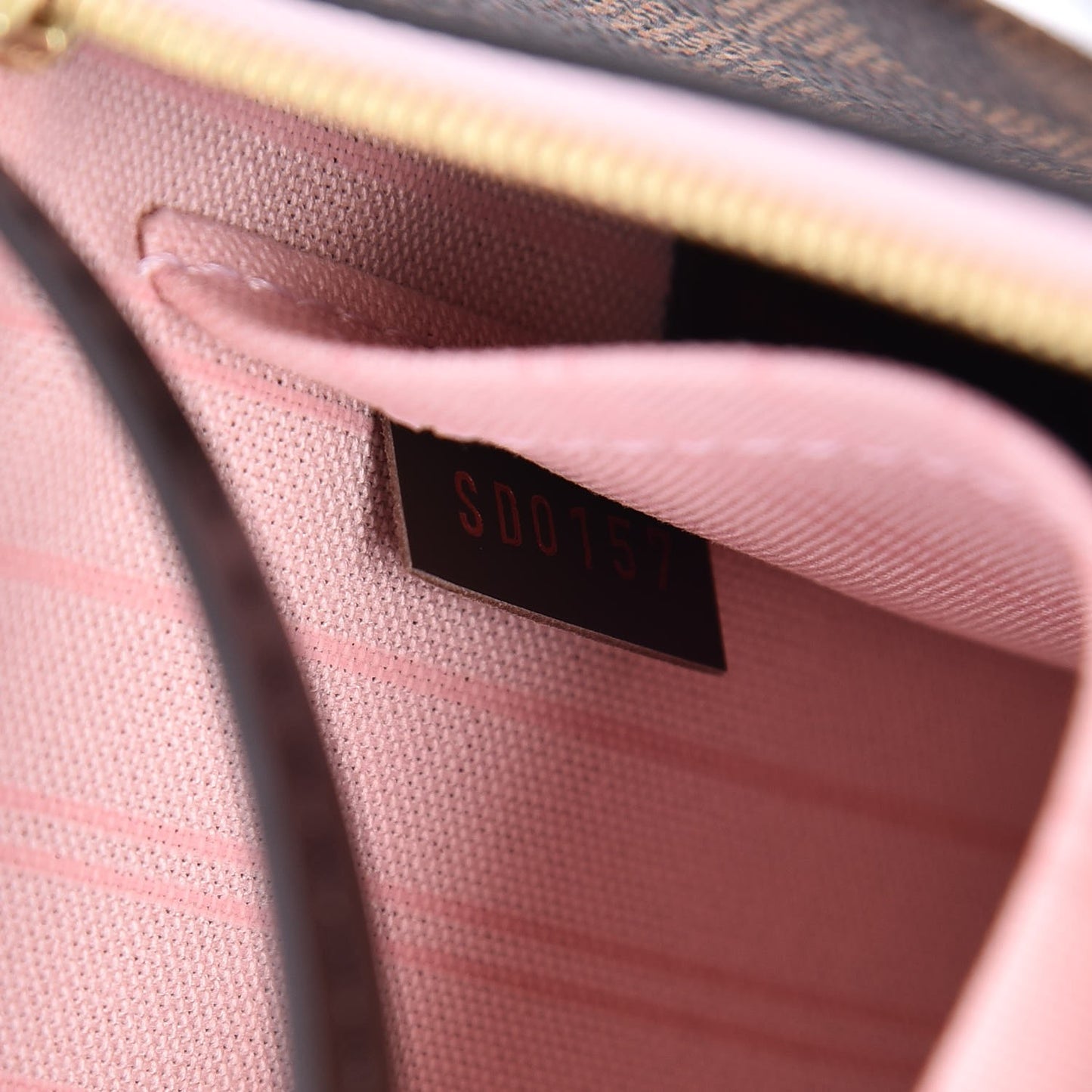 Damier Ebene Neverfull MM GM Pochette Rose Ballerine
