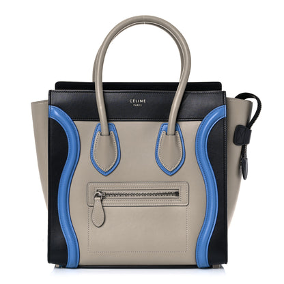 Celine Shiny Smooth Calfskin Micro Tri-Color Luggage Quartz 1 of 13