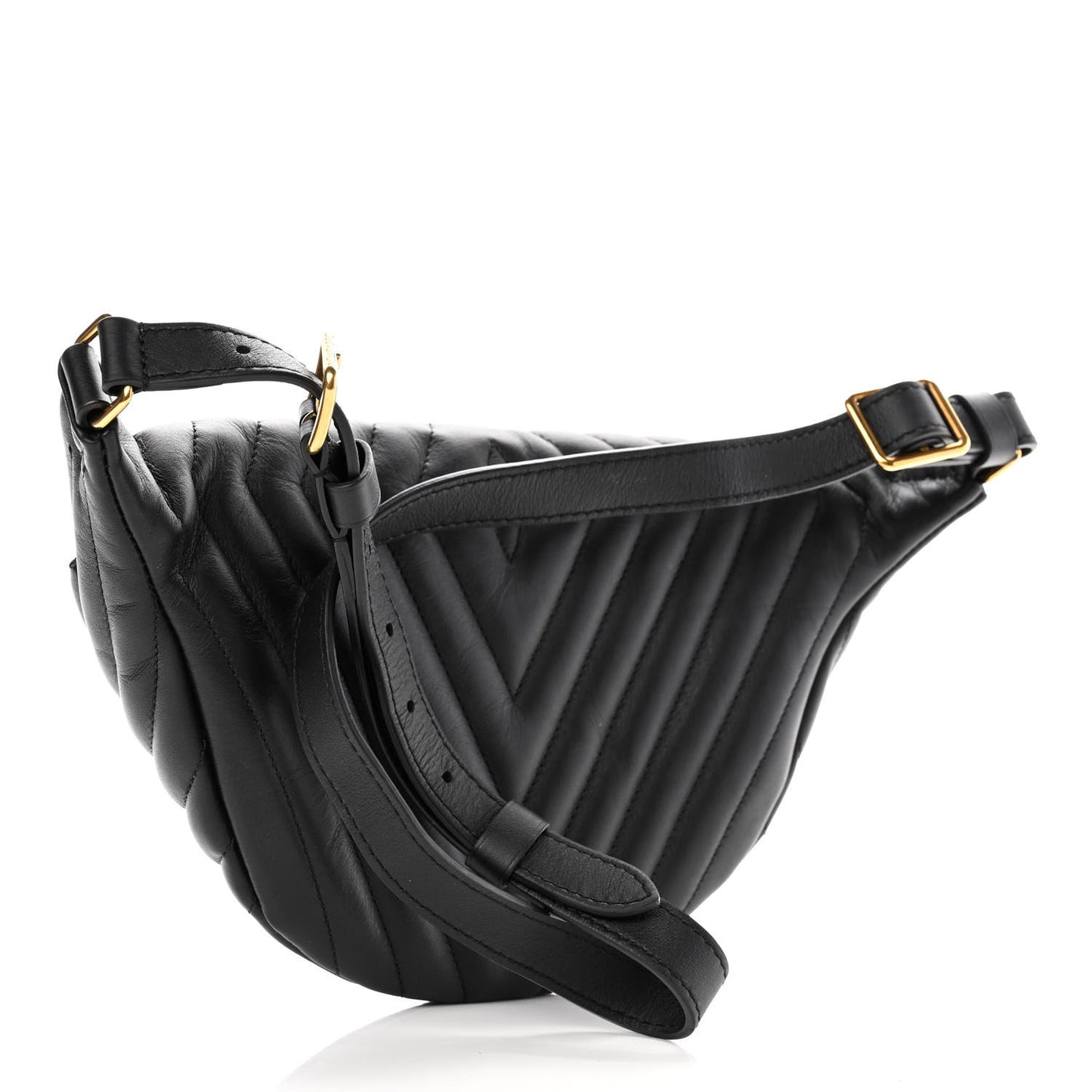 Calfskin Quilted New Wave Bumbag Black