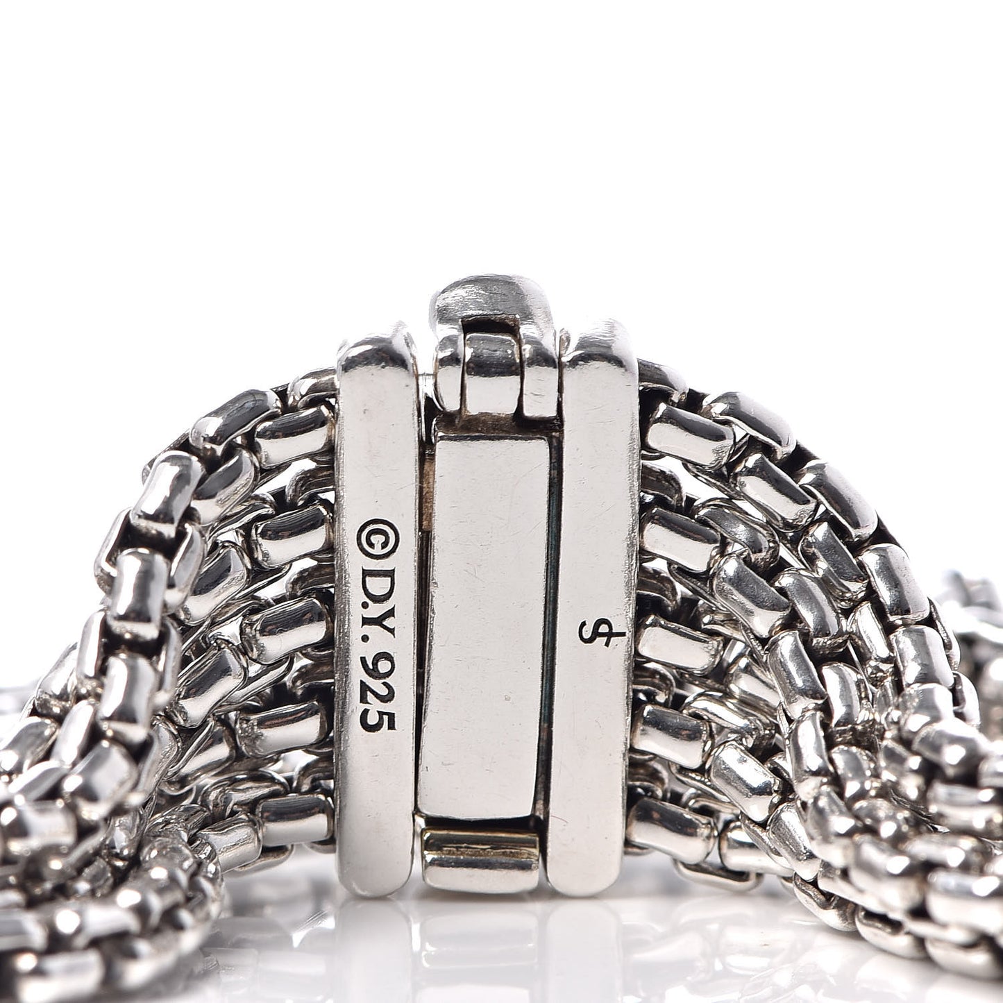 Sterling Silver Five-Row Box Chain Bracelet