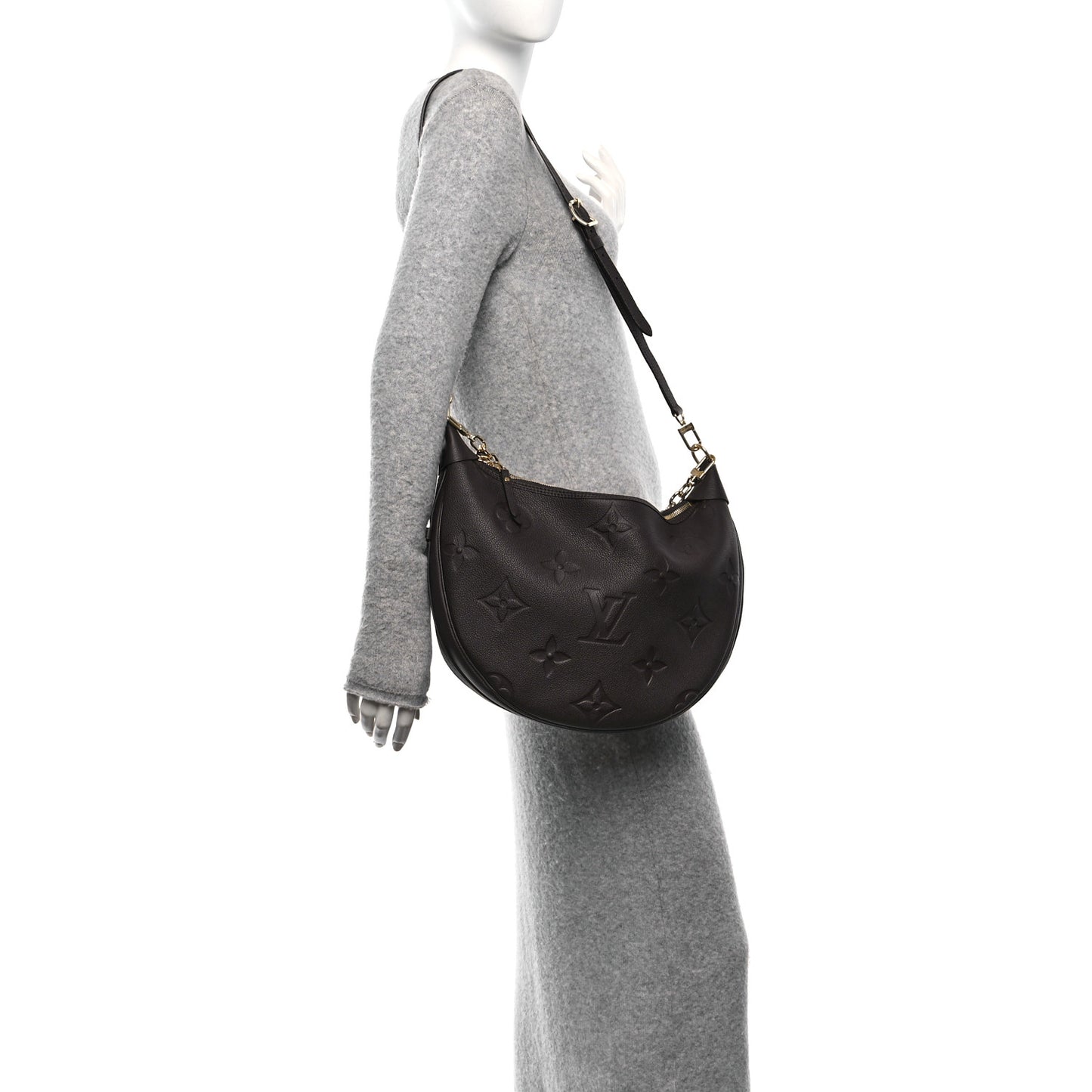 Empreinte Monogram Giant Loop Hobo Chocolate