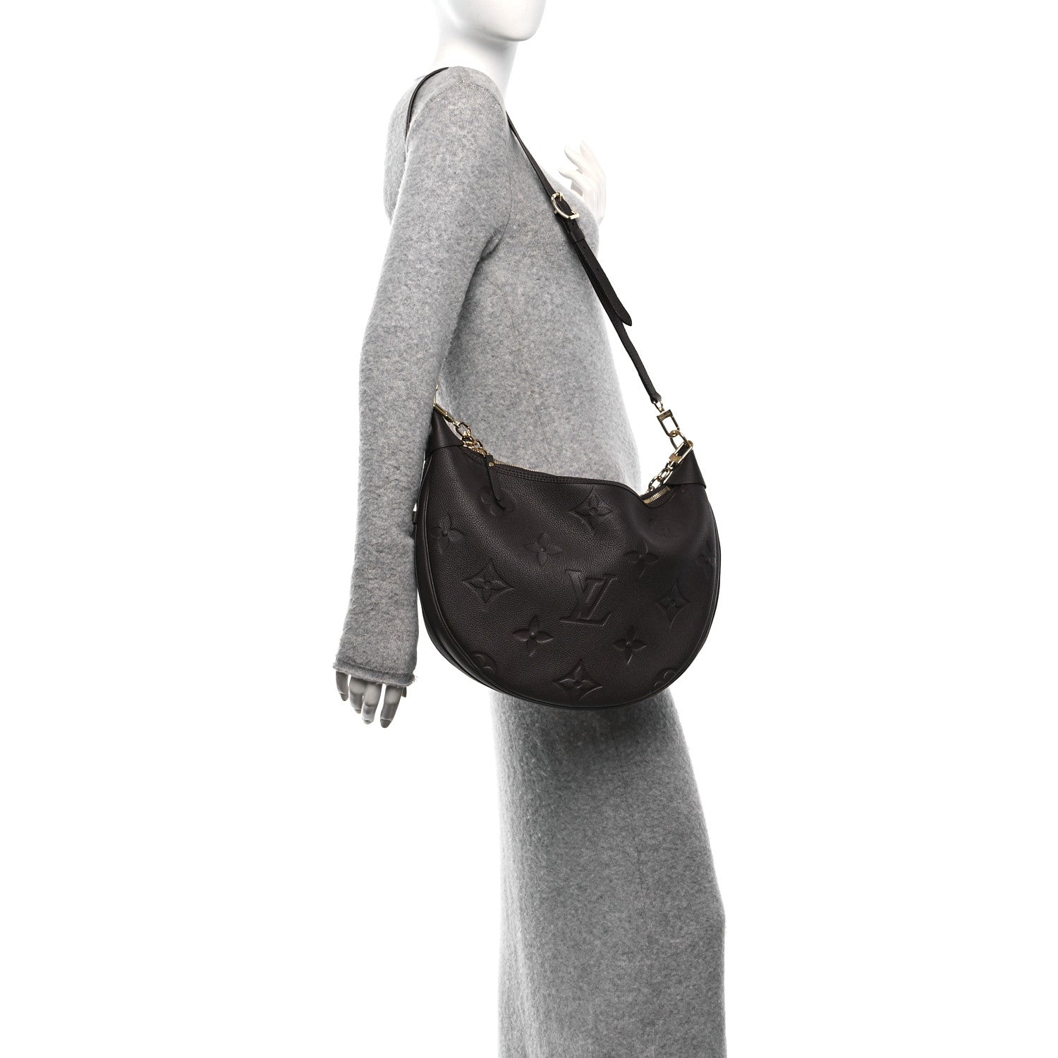 Louis Vuitton Empreinte Monogram Giant Loop Hobo Chocolate 2 of 10