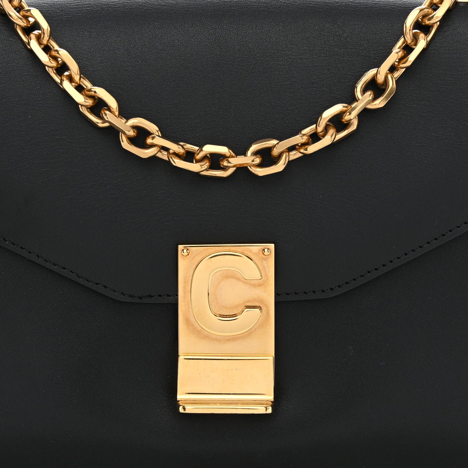 Celine Shiny Calfskin Medium C Bag Black 9 of 12