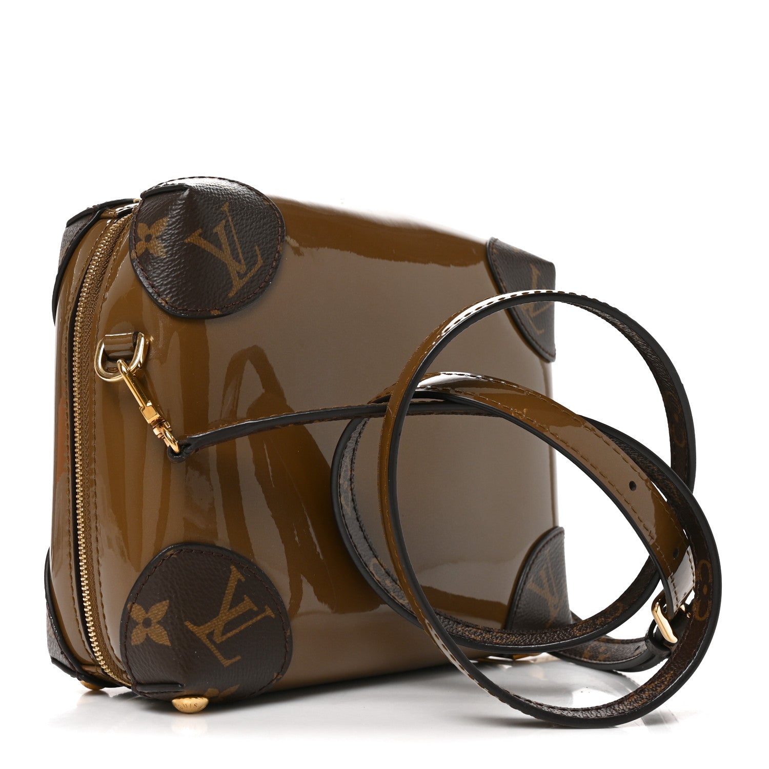 Louis Vuitton Patent Miroir Venice Vert Bronze 3 of 9