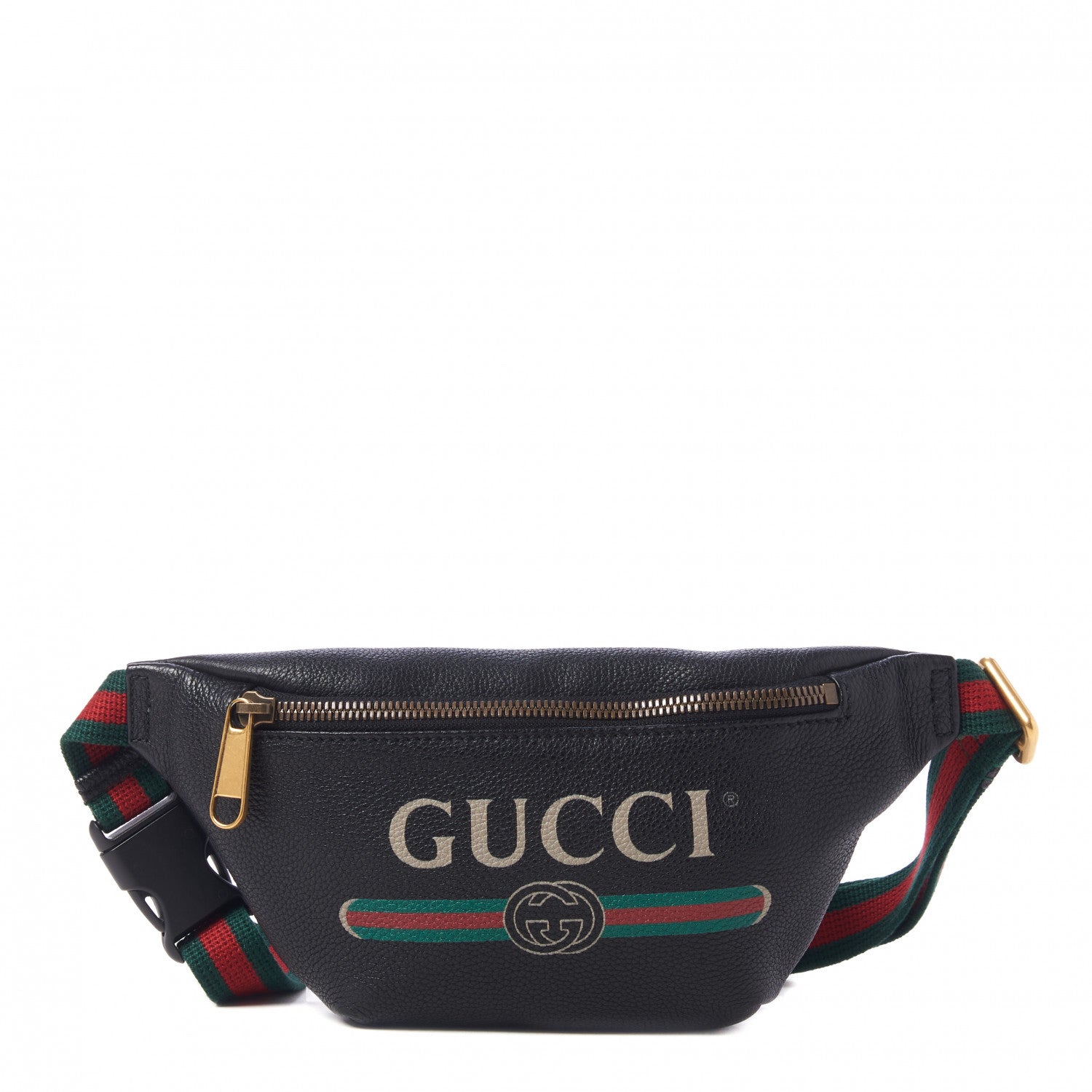 Gucci Grained Calfskin Small Logo Belt Bag Black 1 of 9