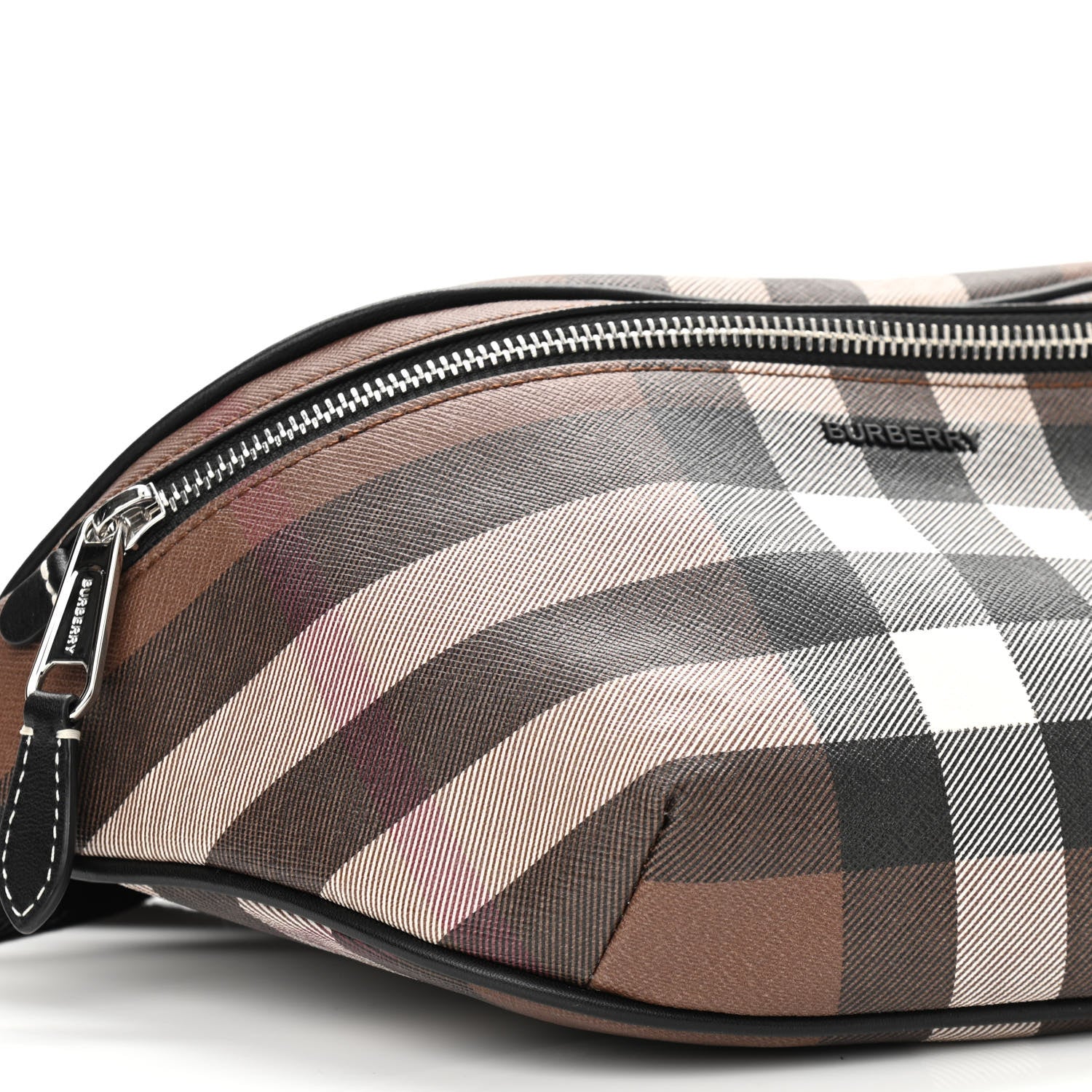 Burberry E-canvas Check Bum Bag Dark Birch Brown 8 of 9