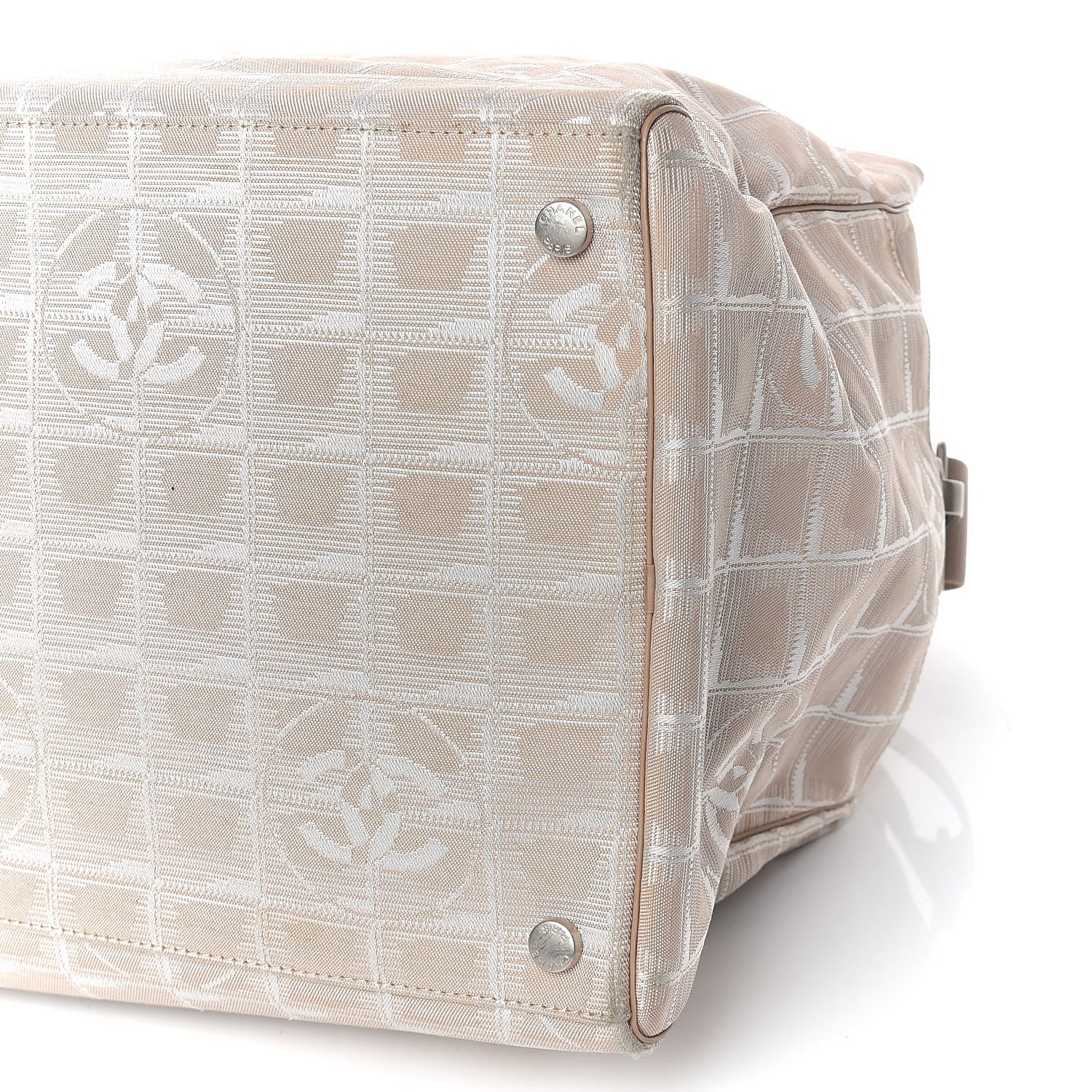 Chanel Nylon Small Travel Duffle Beige 8 of 26