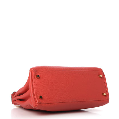 Hermes Togo Kelly Retourne 28 Rouge Pivoine 4 of 10